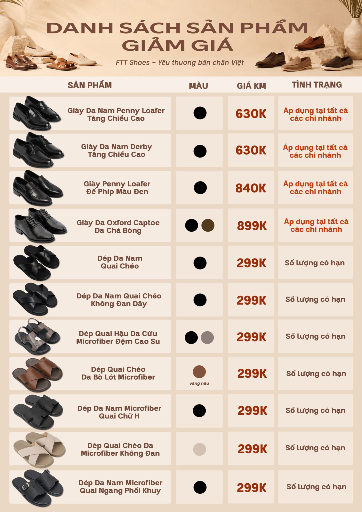 Chương tr&igrave;nh sale off FTT Leather