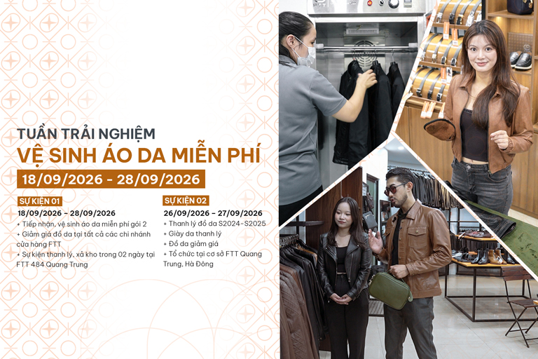 Chương trình giảm giá áo da, đồ da FTT Leather