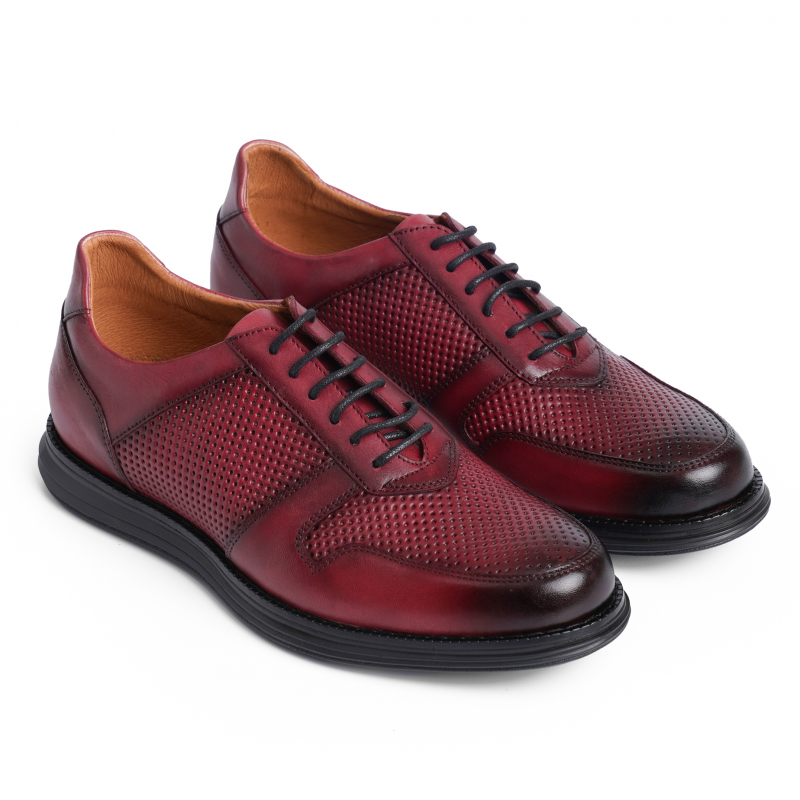 Giày da nam thể thao Sneaker - Màu đỏ F191560