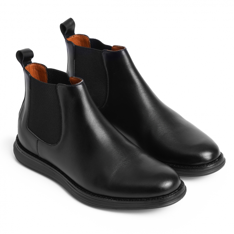 Giày da nam Chelsea Boots Pointy Toe - Màu đen F013640