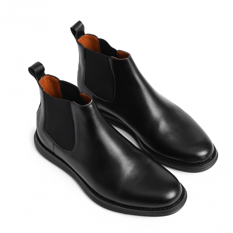 Giày da nam Chelsea Boots Pointy Toe - Màu đen F013640