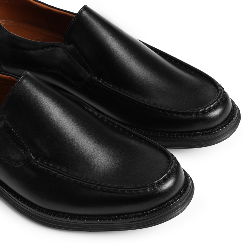 Giày da nam Lười trơn classic - Màu đen F281940