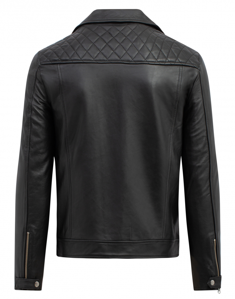 [AD-S2023] Áo da biker Jacket trần bông quả trám vai