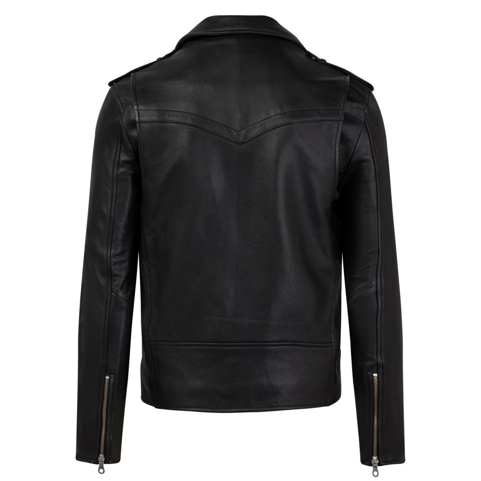 [AD-S2021] ÁO DA DÊ CLASSIC BIKER JACKET CLASSIC - Mã 302D40 - ĐEN KHÓA TRẮNG