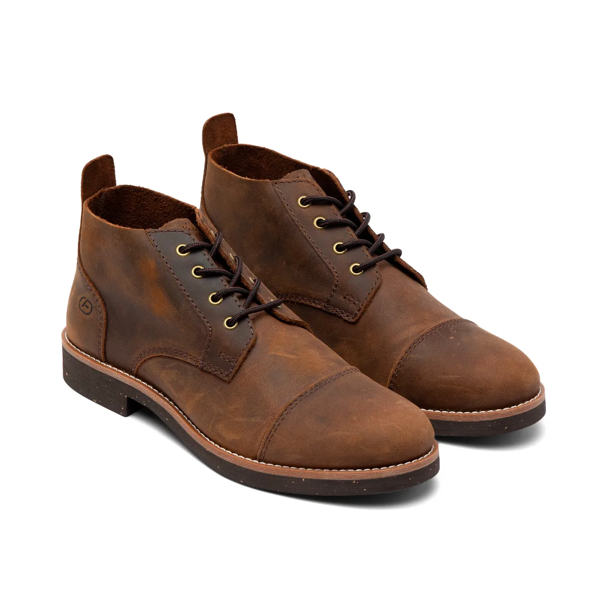 Giày da bò sáp nam Trench Chukka FTT Leather đế cao su đúc cao cấp chống trơn trượt F704