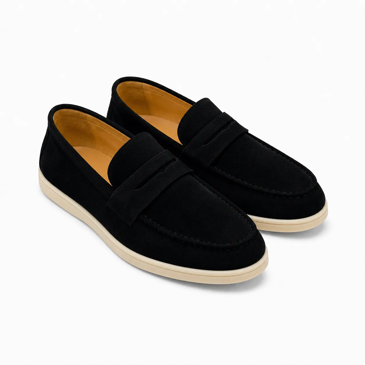 Giày Penny Loafer da lộn khâu viền mũi - FC005B2 (4 màu)